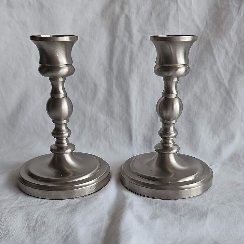 Baldwin Elegant Pewter Candle Holders